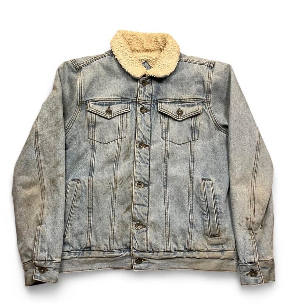 Xxx-rude Men's Blue type 3 sherpa lined denimJacket